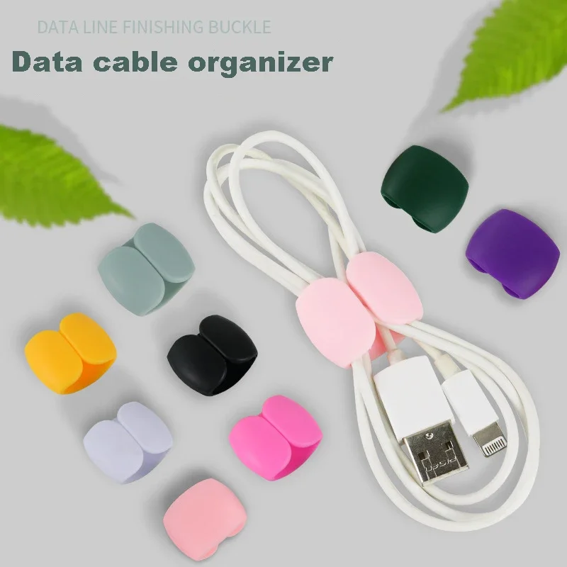 High Quality Desktop Cable OrganiserData Holding Headphone Storage and Wire WrapSilicone USB Cable Collection Clip Cable Wizard
