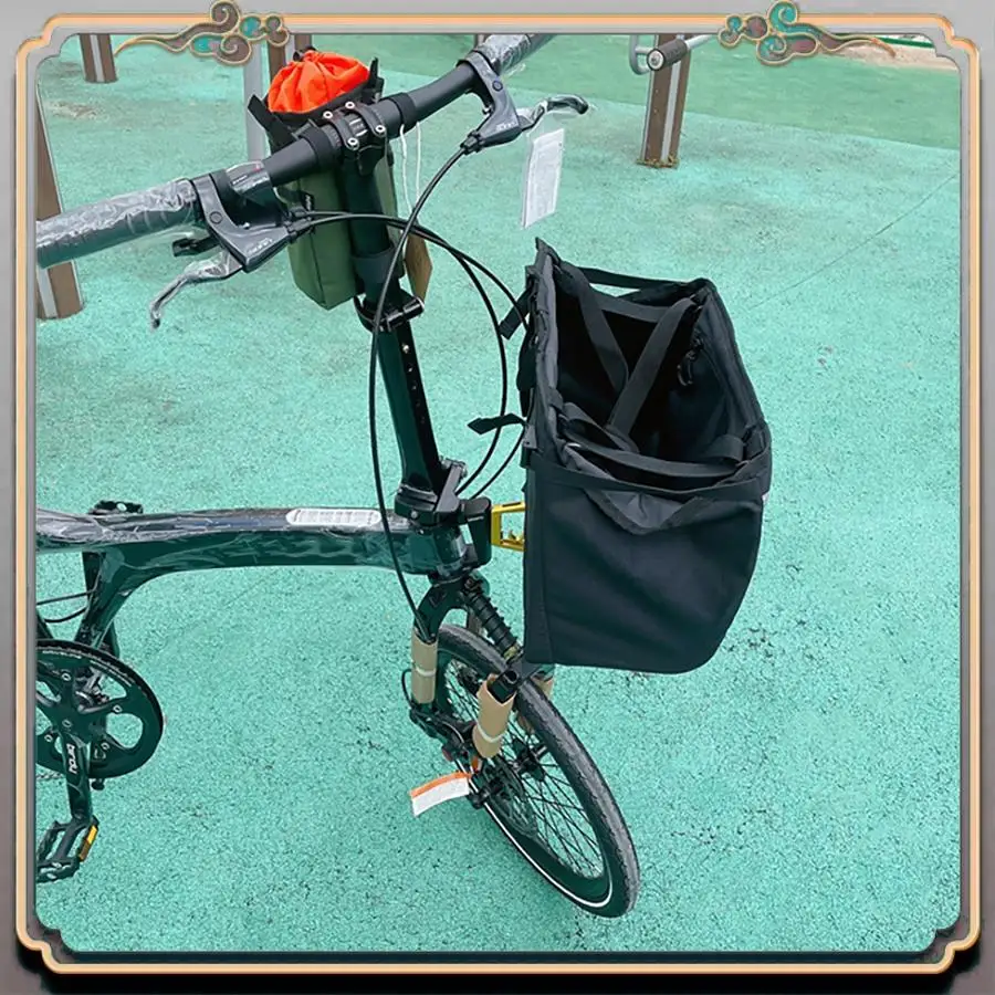 

Прочная передняя сумка для складного велосипеда Brompton/Birdy, сумка-корзина, велосипедная корзина для овощей, аксессуары для велосипеда