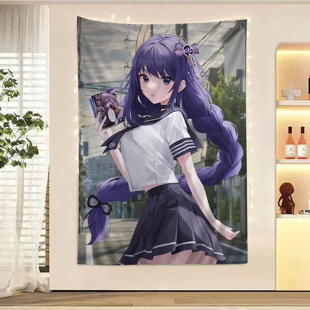 

Genshin Impact Anime Tapestry For Living Room Home Dorm Decor Home Decor