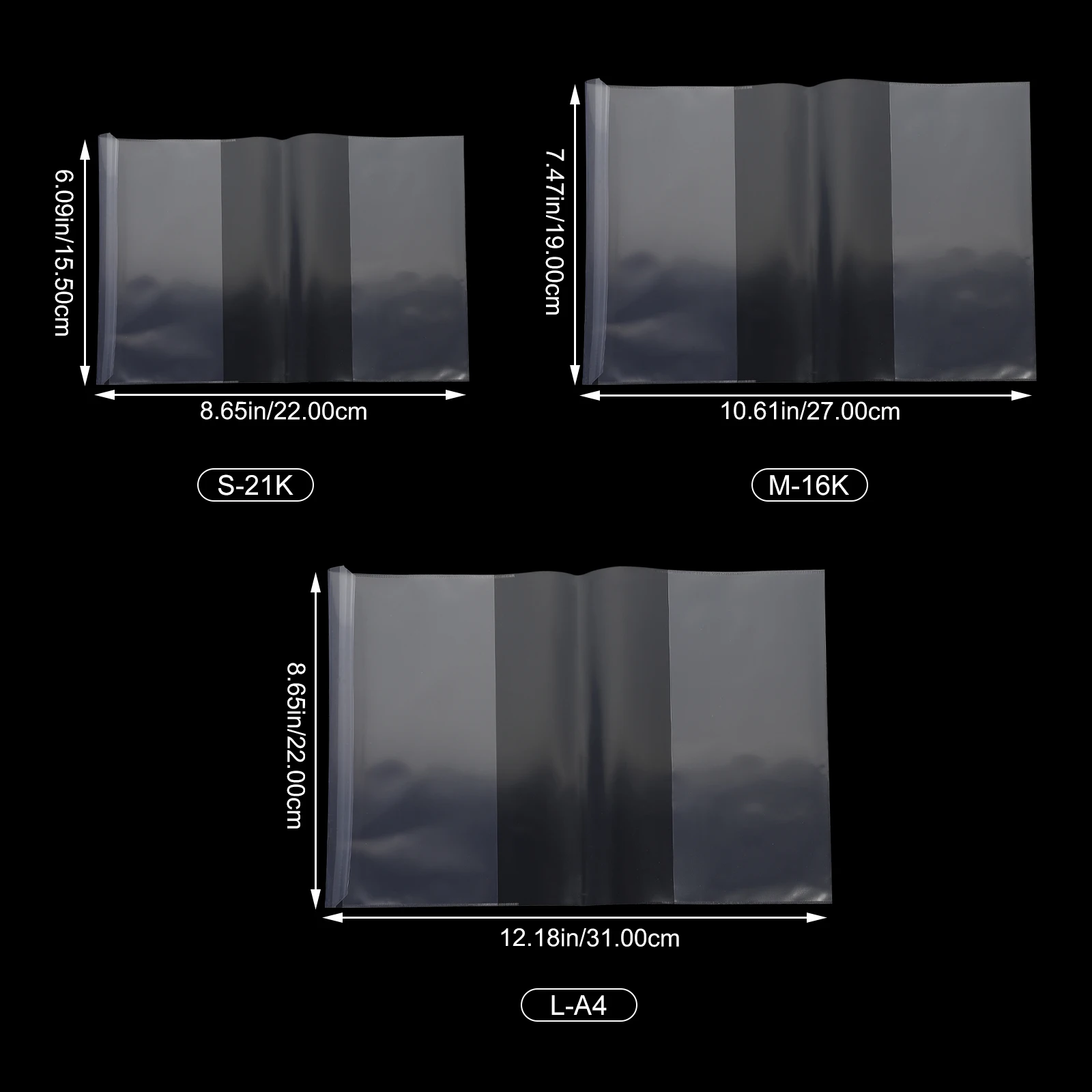 30 coperture protettive per libri, coperture trasparenti per libri di testo, custodia in plastica trasparente regolabile