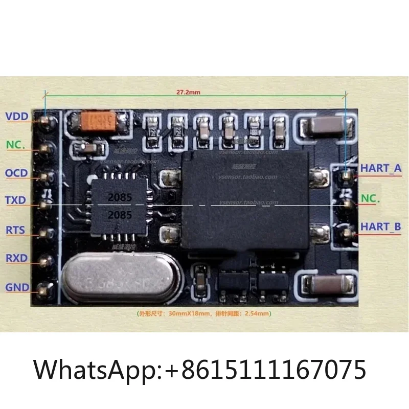 **DS8500-JND+ HART Modem Module with Electromagnetic Isolation for Host Communication**