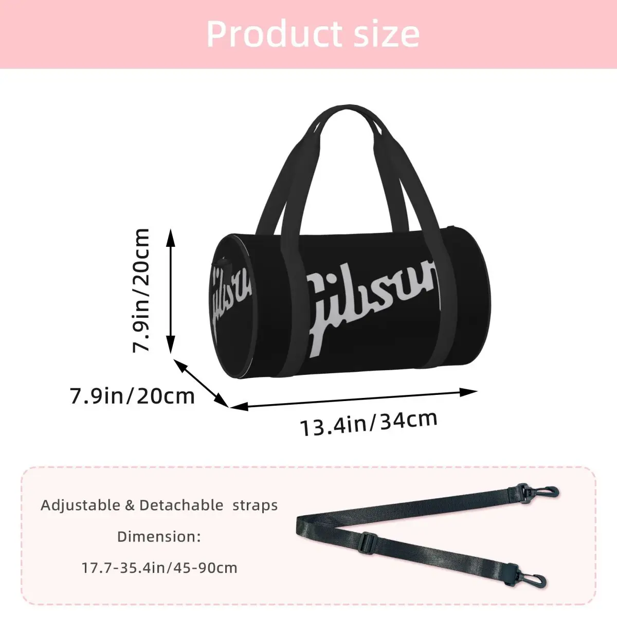 Gibson Les Paul Luggage Bag Multi-Functional Duffle Tote Bag Handbags Gym Bags Fitness Bag for Boys Girls