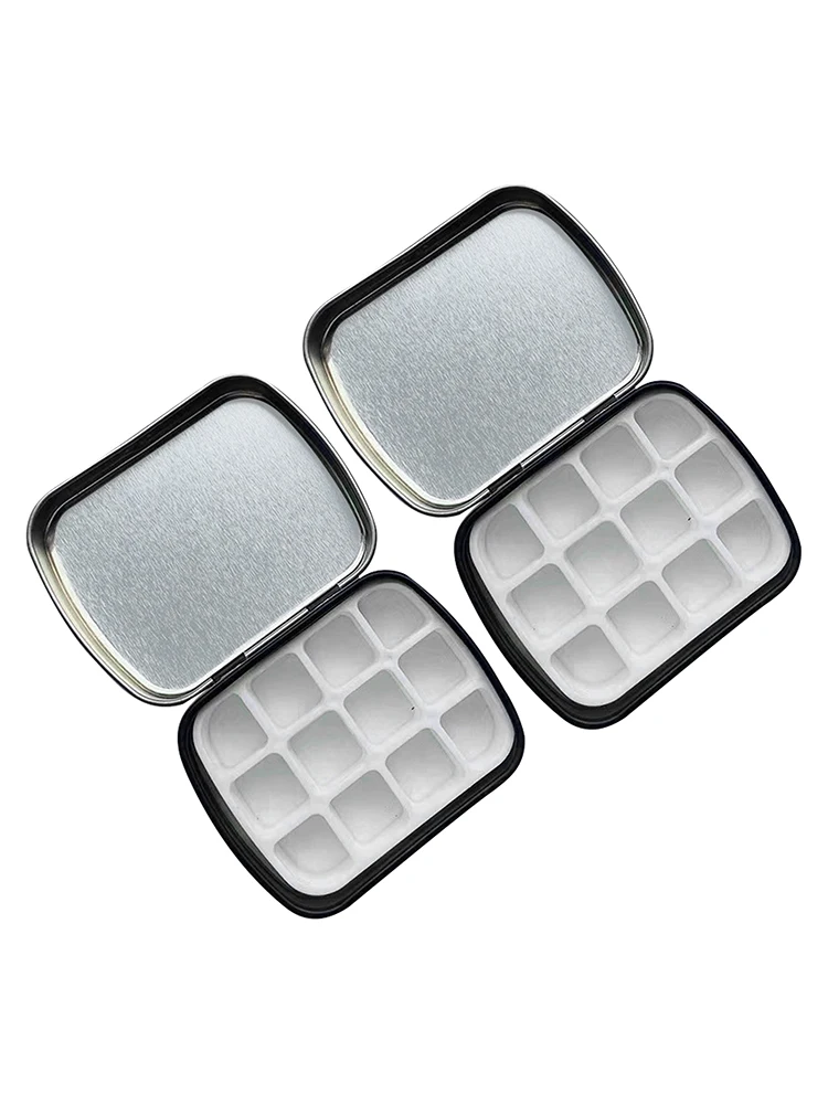 صندوق ألوان مائية محمول بغطاء ، طلاء خارجي ، فنون معدنية فارغة ، صينية طلاء صغيرة مدمجة ، مدرسة منزلية للسفر ، 2 * *