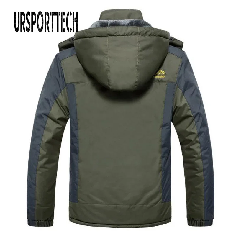 Jaqueta militar à prova de vento para homens, impermeável Outwear Parka, Impermeável de lã quente, Sobretudo 9XL, Inverno