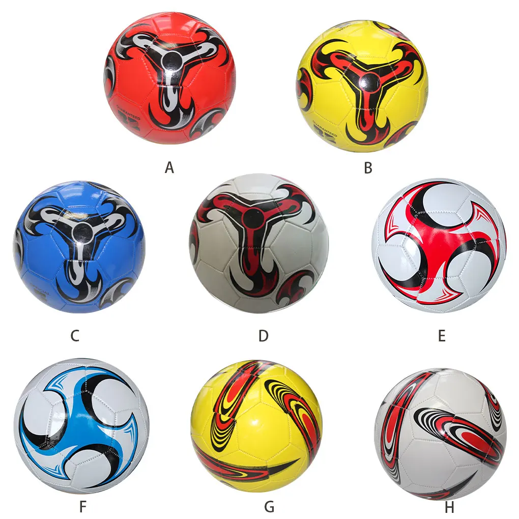 Durable Football Middle School Soccer Balls PVC Made Waterproof For Game Sports Football Round 2 Red