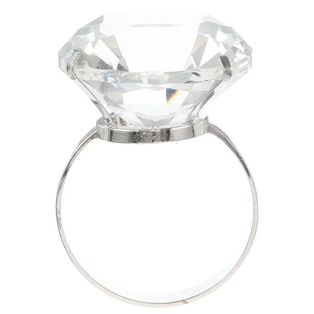 

Fake Engagement Rings for Women Simulated Party Favors Decoration Prop Accessories Bridal Jewelry Gift