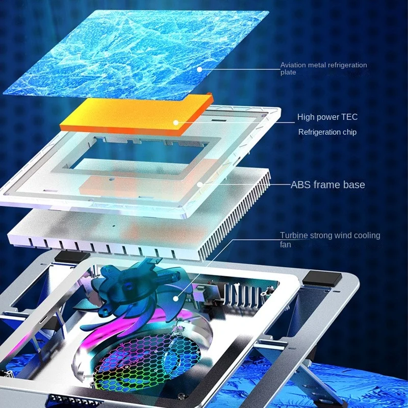 Nowy radiator półprzewodnikowe chłodzenie do gier Laptop Ice Pad chłodzenie stojak na tablet komputerowy ciche stojak na laptopa chłodnica karty graficznej