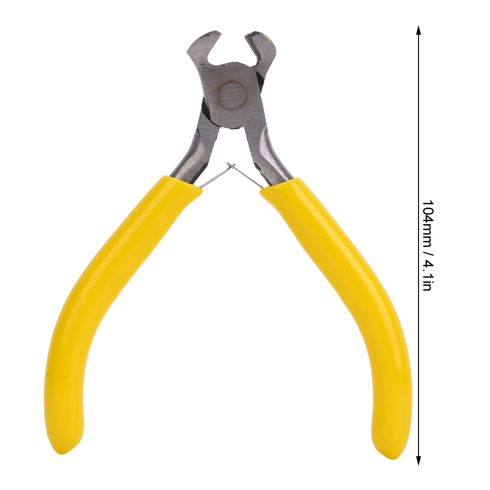 Guitar String Pliers Yellow Steel Musical Instrument Handle Repair Maintenance Tool Size 9.3mm 12.8mm 13.56mm 104mm Package