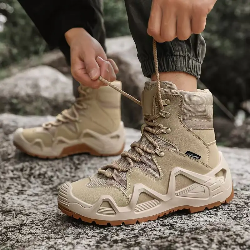 

2026 Super Cool Hiking Shoes For Men High Top Trekking Boots Man Professional Mens Shoe For Walking Outdoor Travel Shoe