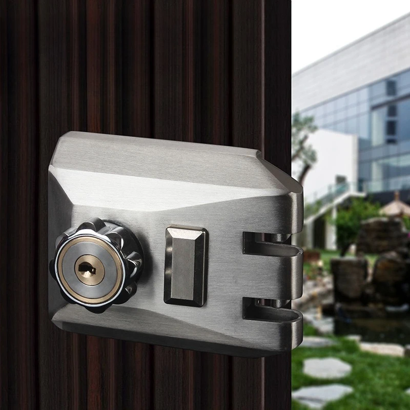Outdoor Sliding door Steel Gate lock Strength wheel hook warehouse iron door exterior double open sliding safety