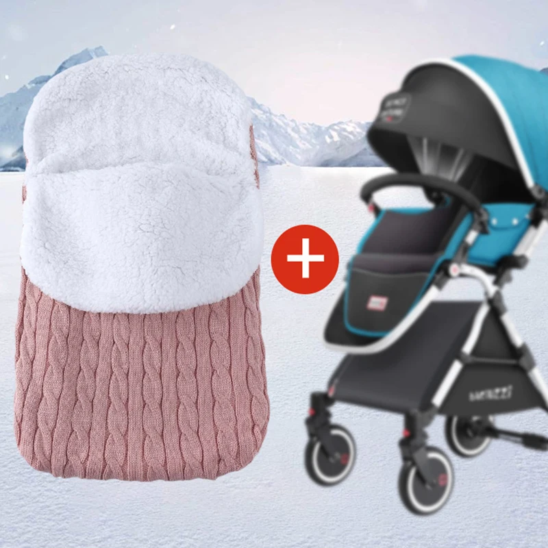 Kocyk do wózka dziecięcego na jesień i zimę, dziergany, gruby, bawełniany, ocieplacz, wiatroodporny, poduszka bawełniana do wózka.