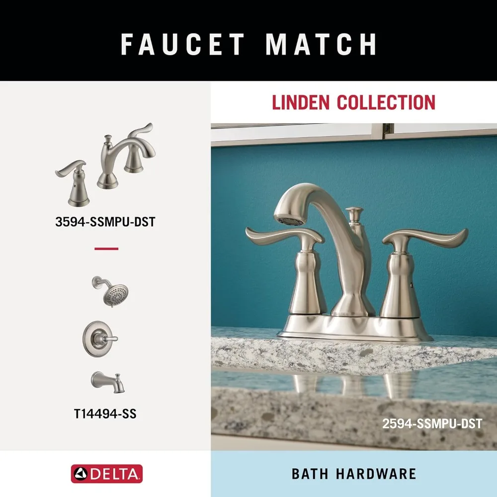 Delta Linden (1 confezione) Portasciugamani Brilliance Portasciugamani in acciaio inossidabile per porta asciugamani rotondo da parete per bagno per pipistrello