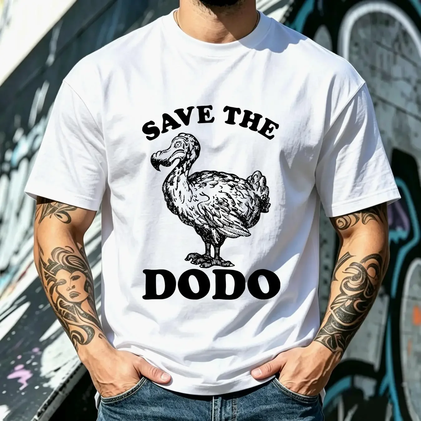 washed T Shirt Save The Dodo Extinct Bird Parody Animal Rights Protest Slogan Unofficial Mens Choose From 15 Colour Options