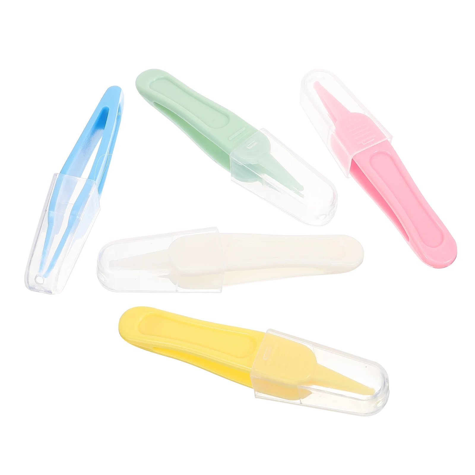 

5 Pcs Tweezers Baby Booger Clip Nasal Nose Removal Round Head Remover Tweasers for Infants Cleaner Kid Tool