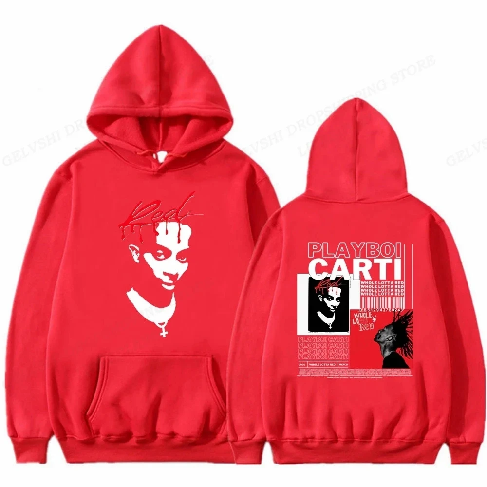 Men's hoodie Oversized sweatshirt Rapper menswear punk Playboi Carti hoodie Retro Harajuku coat Tracksuit Christmas sweater