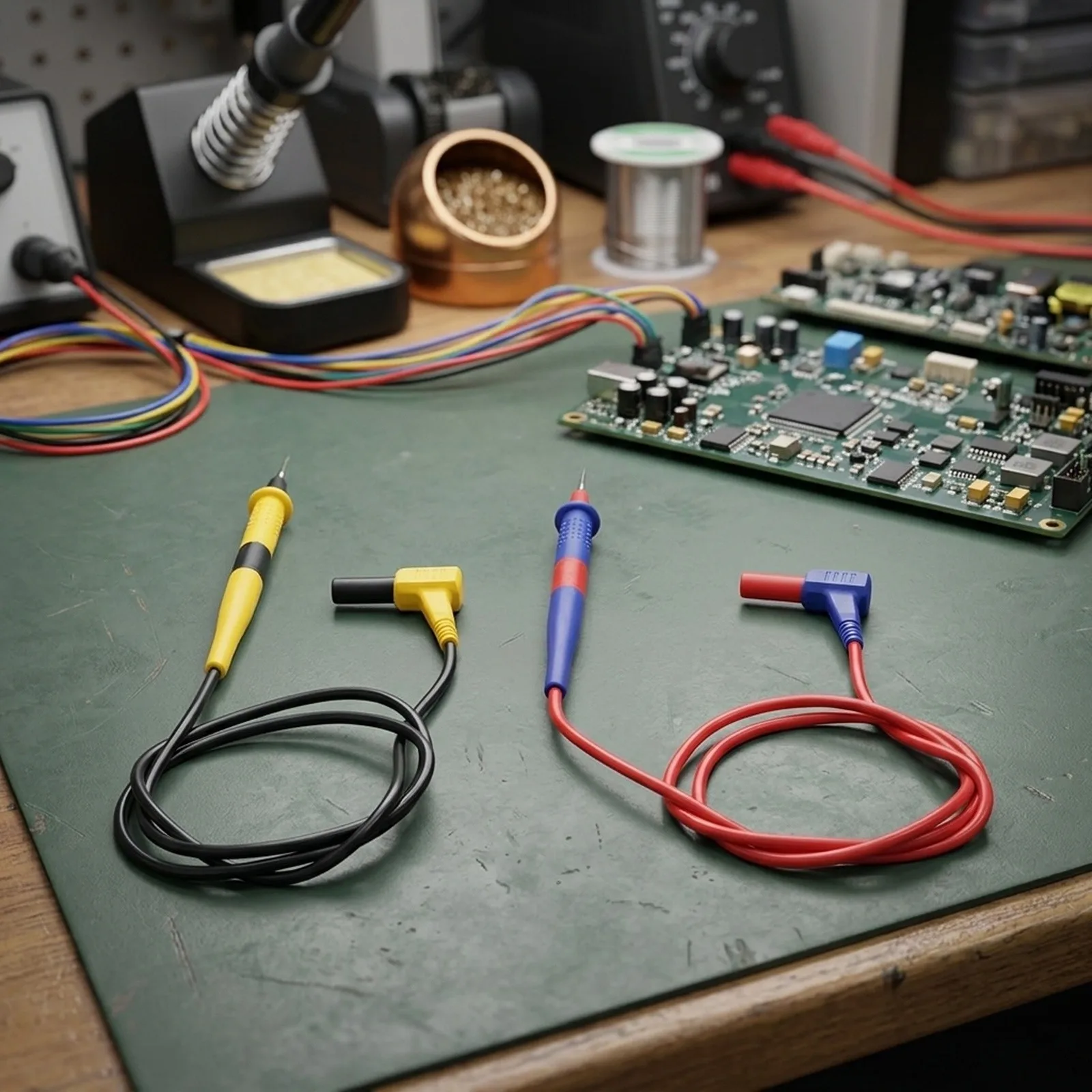 Digital Multimeter Probe Kit Pure Copper Conductors 4mm Jack Low Resistance 19mOhm/m 2000V Withstand for Electronics Work