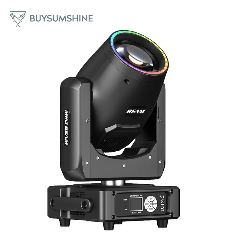 Buysumshine Mini 230W LED haz de luz con cabezal móvil RGBW con tira de luces 14Gobos 13 colores DMX512 luz para Fiesta Disco KTV