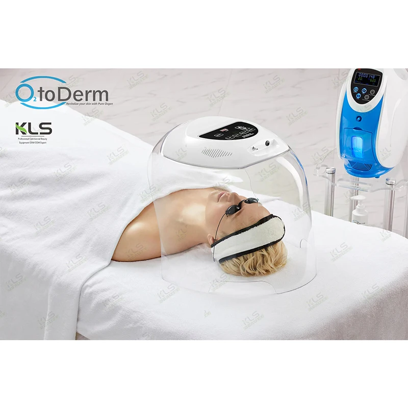 O2 Naar Derm Led Dome Gezichtsoplossingen Met Zuurstof Dome Gezichtstherapie Machine Voor Huidverjonging