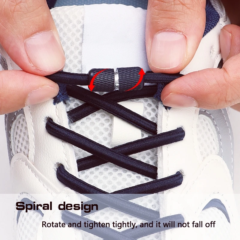 1 paar Metall Kapsel Schnalle Schnürsenkel Runde Elastische Schnürsenkel Ohne Krawatten Turnschuhe Basketball Keine Krawatte Schnürsenkel Schuhe Zubehör