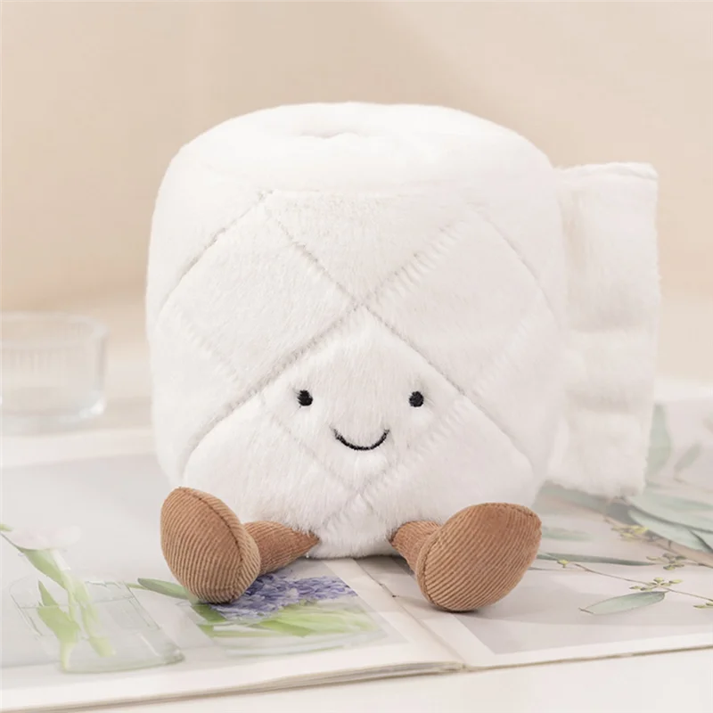 

BEDW-Two Piece Toilet Set Simulation Plush Toilet Paper Toilet Paper Rolls