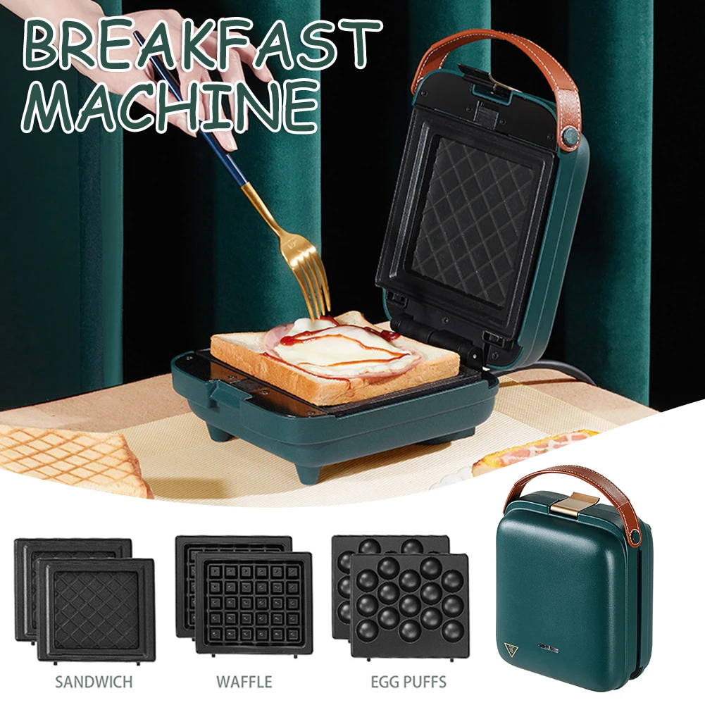 Electric Waffle Makers Cooking Non-Stick Grilling Waffle Sandwich Egg Puffs Plates Multifunction Kitchen Oven Breakfast Machine