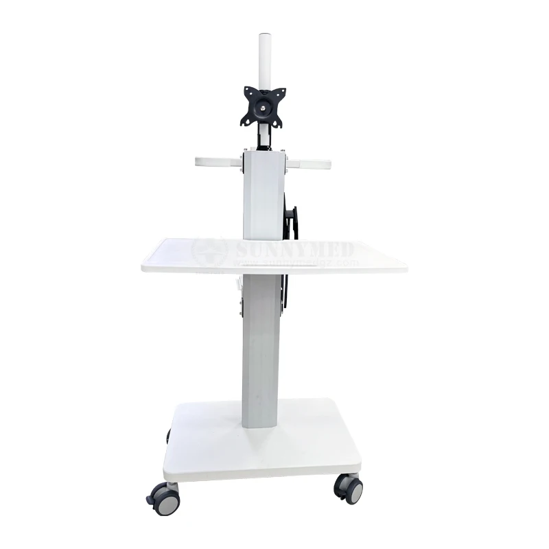 SY-POC-2T Hospital Tablet Cart Height-Adjustable Medical Rolling endoscope camera Trolley Work Station