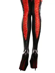 PANTS Sexy LEGGINGS LEATHER Patent LEATHER Black Knee High Socks Frenulum Close-fitting Join Together Fashion Versatile New 6NDZ