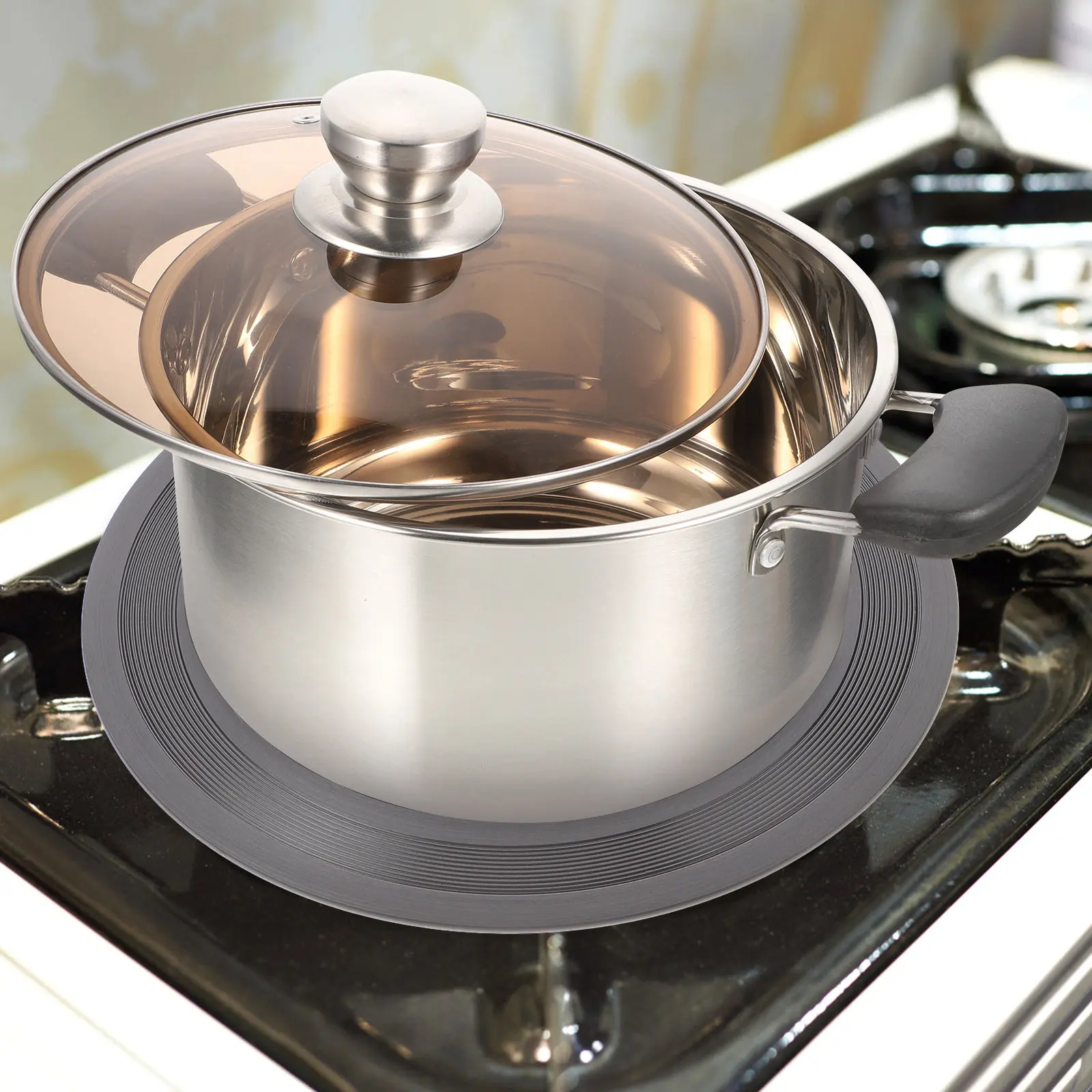 20Cm Heat Diffuser Plate Gas Stove Heat Conduction Plate Non-Stick Defrosting Tray Flame Tamer Cookware Protector