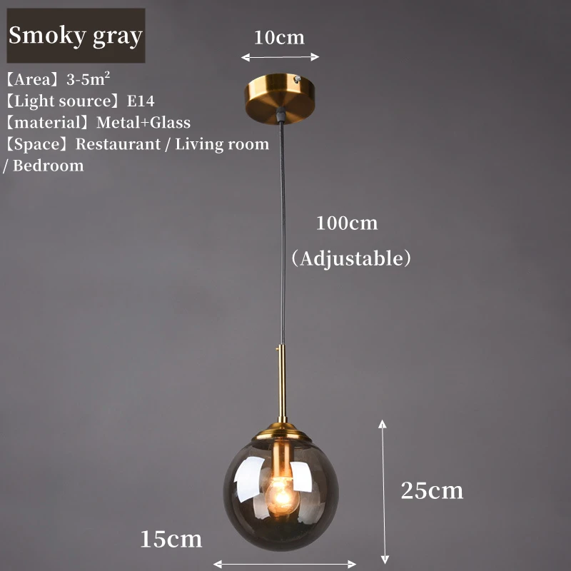 Moderne luxe metalen kroonluchter Nordic creatieve LED glazen hanglamp woonkamer eetkamer nachtkastje eenvoudige kleine hanglamp