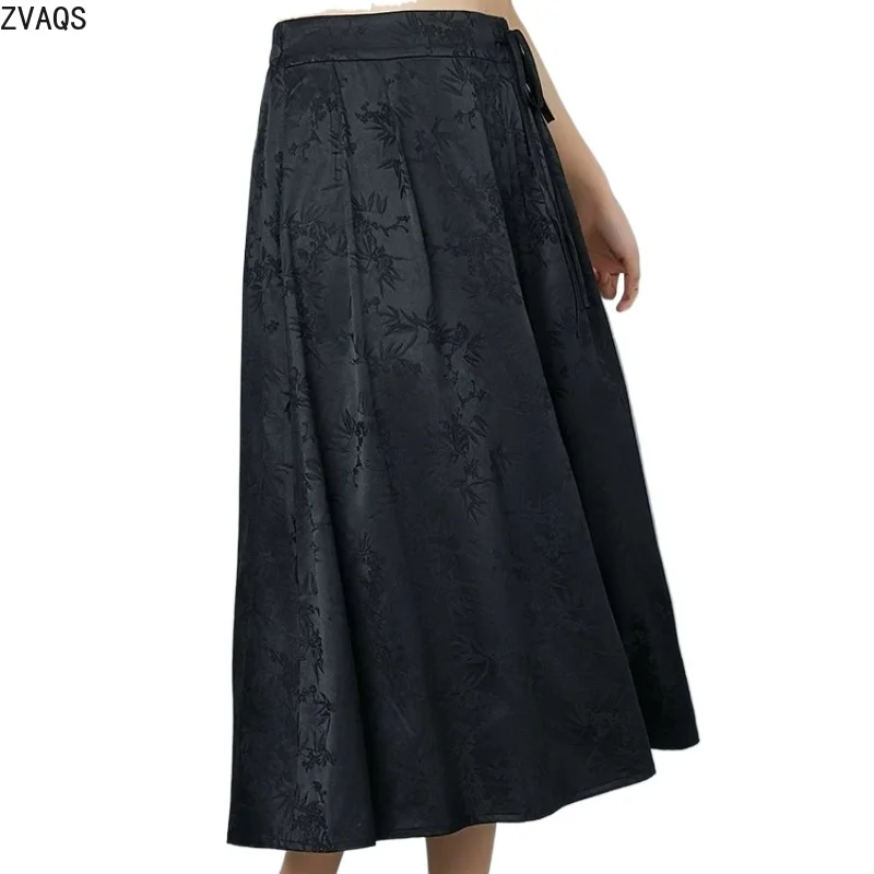 KMETRAM100% Mulberry Silk Women's Skirts Xiangyunsha Pencil Skirt Summer Tortoiseshell Pattern Slim Fit Long Skirt for Moms Юбка