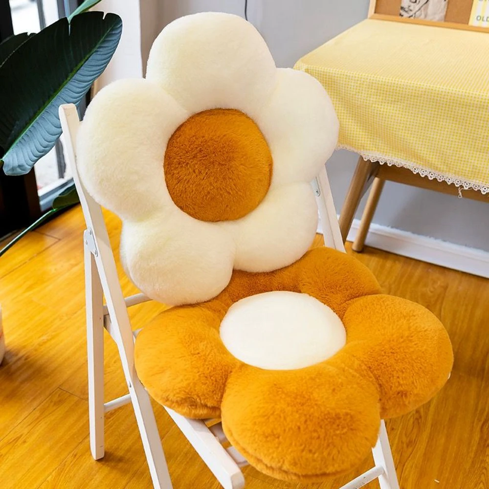 32/43CM Cute Flower Cushion Plush Toy Sunflower Super Soft Chair Cushion Sofa Sleeping Pillow Doll Child Christmas Birthday Gift