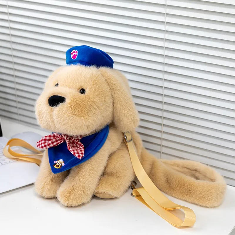 Cotton Soft Cartoon Cute Puppy Bags Children School Funny Women's Handbags 2025 Autumn/winter New Cute Crossbody Bags Bolsa