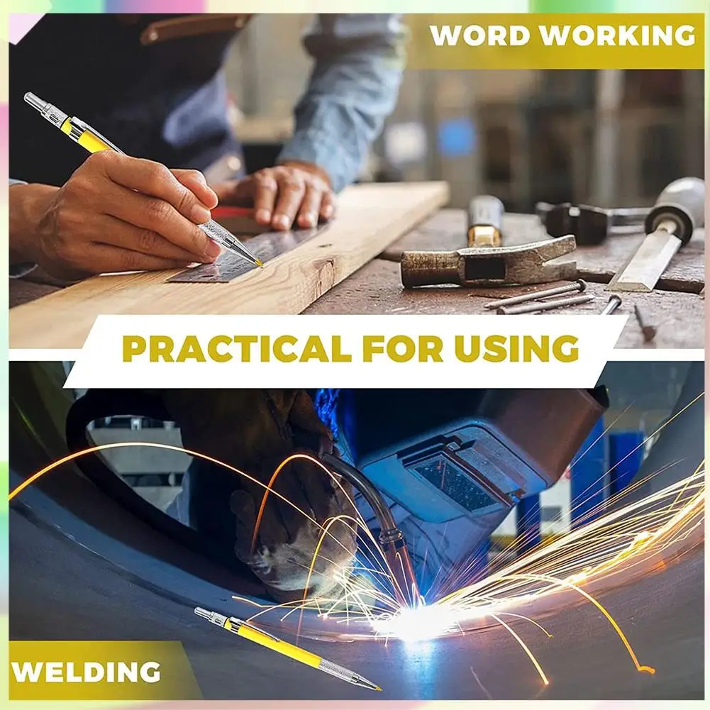 

B23B Набор механических карандашей для плотников, 2 шт., со встроенной точилкой для стальной конструкции, столяра A