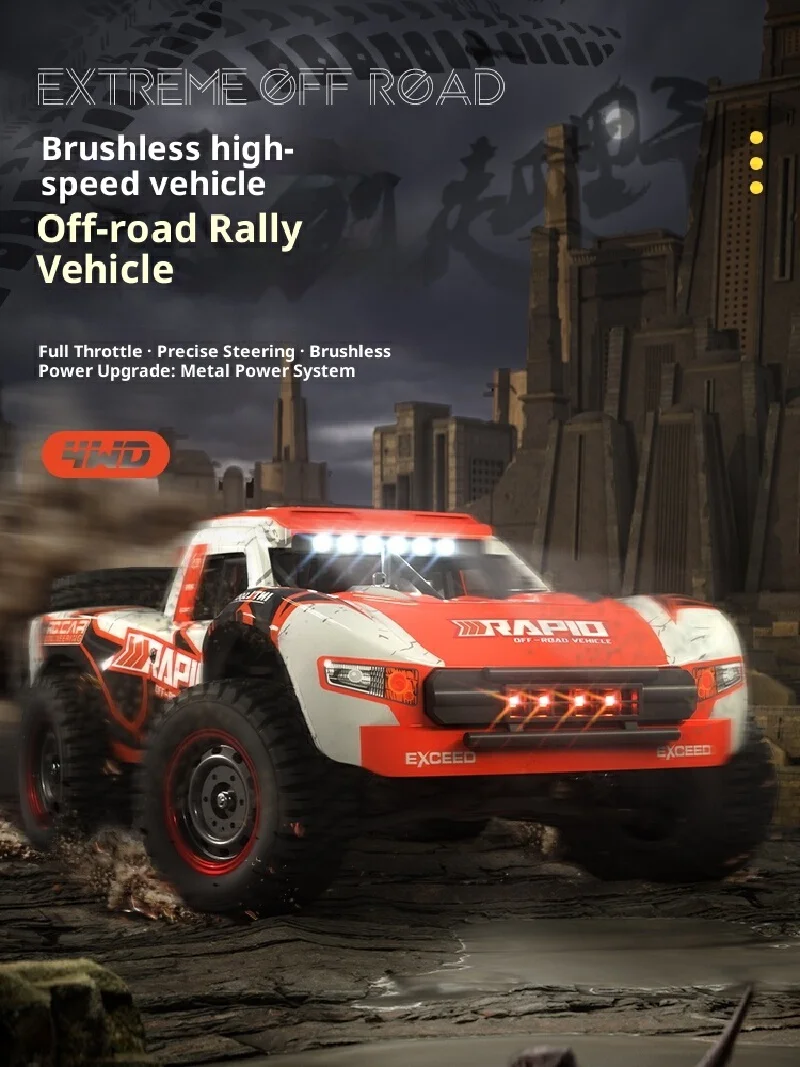 

Brushless RC Car for Adults, Short Card, Professional Off-Road Climbing, Durable Drifting, Four-Wheel Drive, High-Speed Toy
