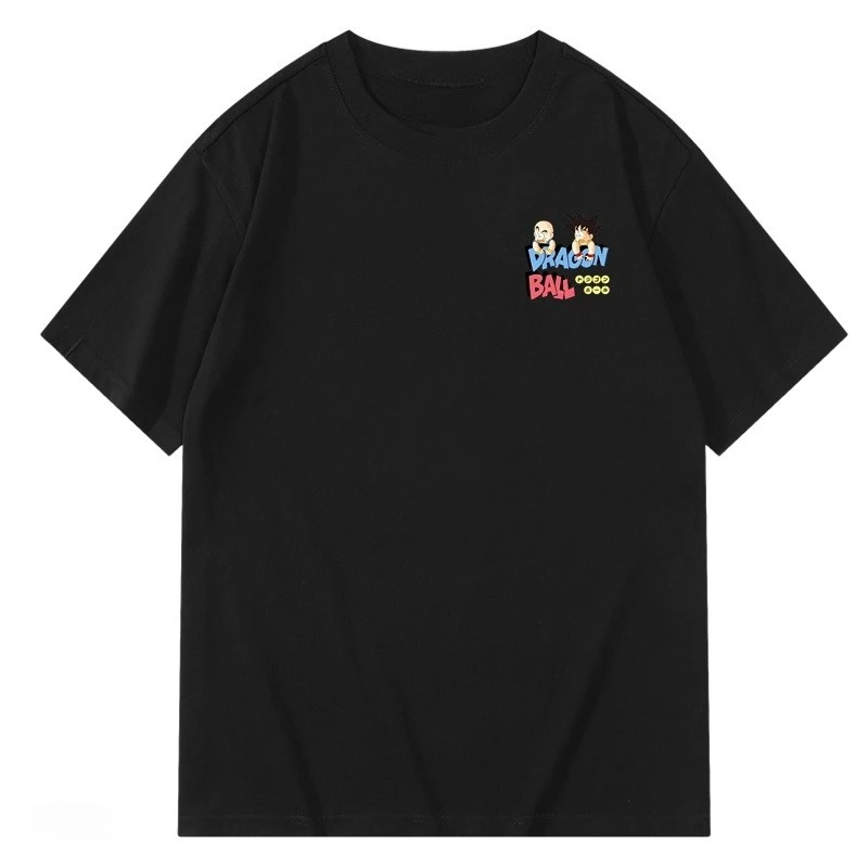 

Bandai Genuine Wukong Seven Dragon Ball Animation Couple Loose Summer Cotton Short-sleeved T-shirt Simple Men's and Women's Tops