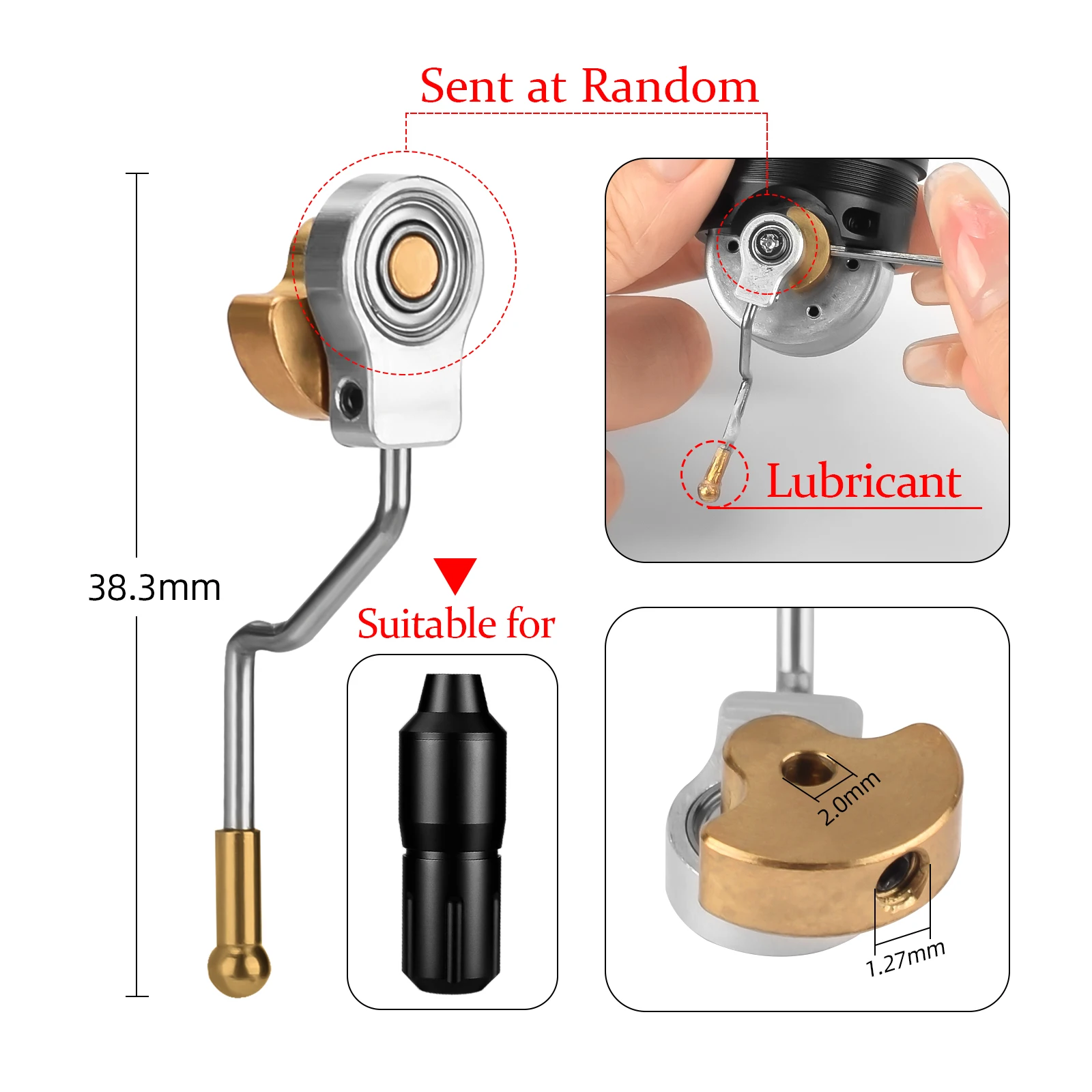 Motor ajustable para máquina de tatuaje, accesorios de repuesto, rodamiento de rueda excéntrico, suministro de rueda para máquina de tatuaje, 1