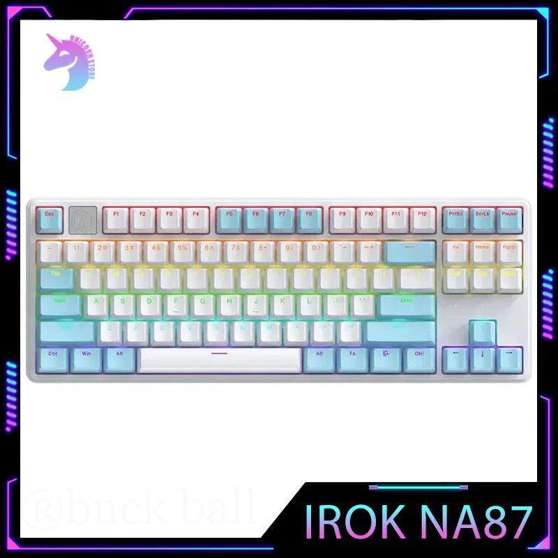 

Irok Na87 Gamer Keyboard Mechanical Keyboard Wired Keyboards Hifi Sound Esports 8k Custom Hot-Swap Rgb Backlit Gaming Keyboard