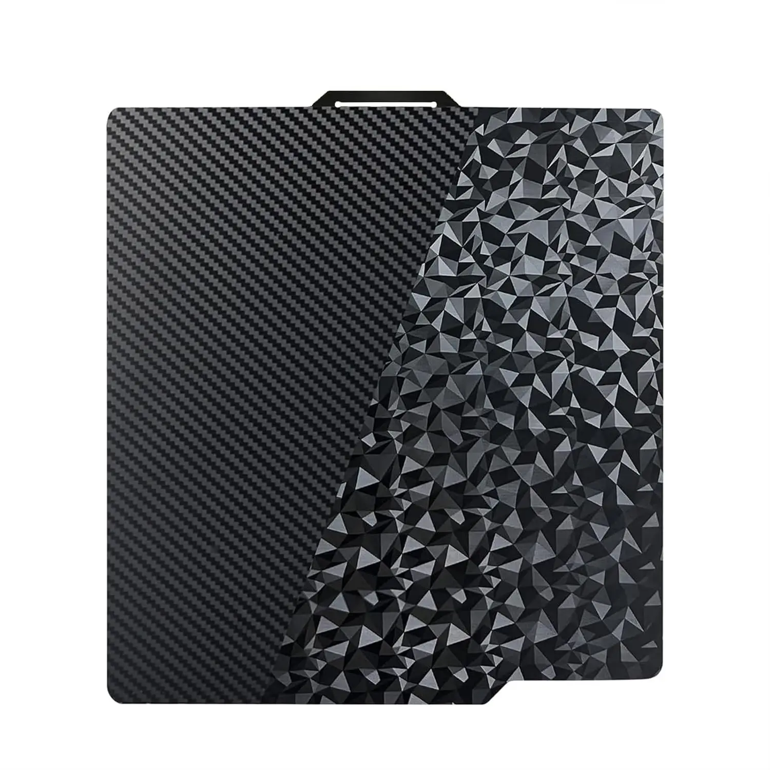 X2D P2S PEO PET Bauplatte für Bambulab P1P/P1S/P2S/X1C/X1 257x257mm Doppelseitige Federstahl-Bauplatte Diamant+Kohlefaser – Detail 1