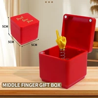 Christmas Interesting Prank Gift Middle Finger In Box Christmas Box Funny Creative Gifts Office Desk Decoration Home Decoration 6