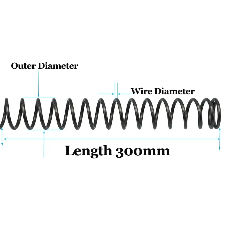 Springs Y-shaped Compression Spring Wire Diameter 1.2mm~2mm Spring Steel Length 300mm Outer Diameter 8mm~25mm