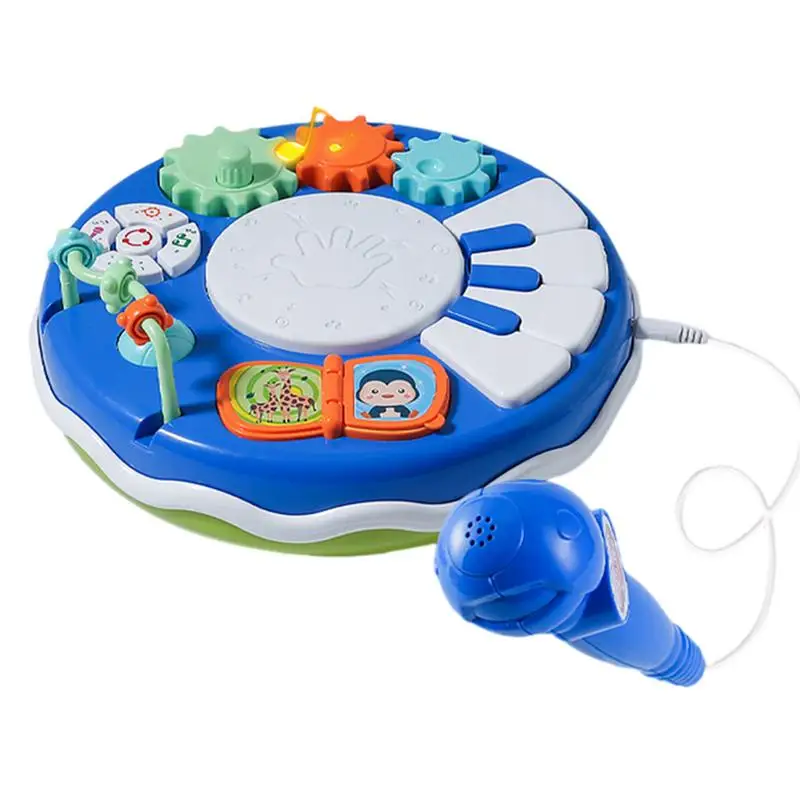 

Kids Musical Drum Toy Montessori Toy With Songs And Lights Multi-functional Hand Drum Toy Music Pounding Toys Interactive