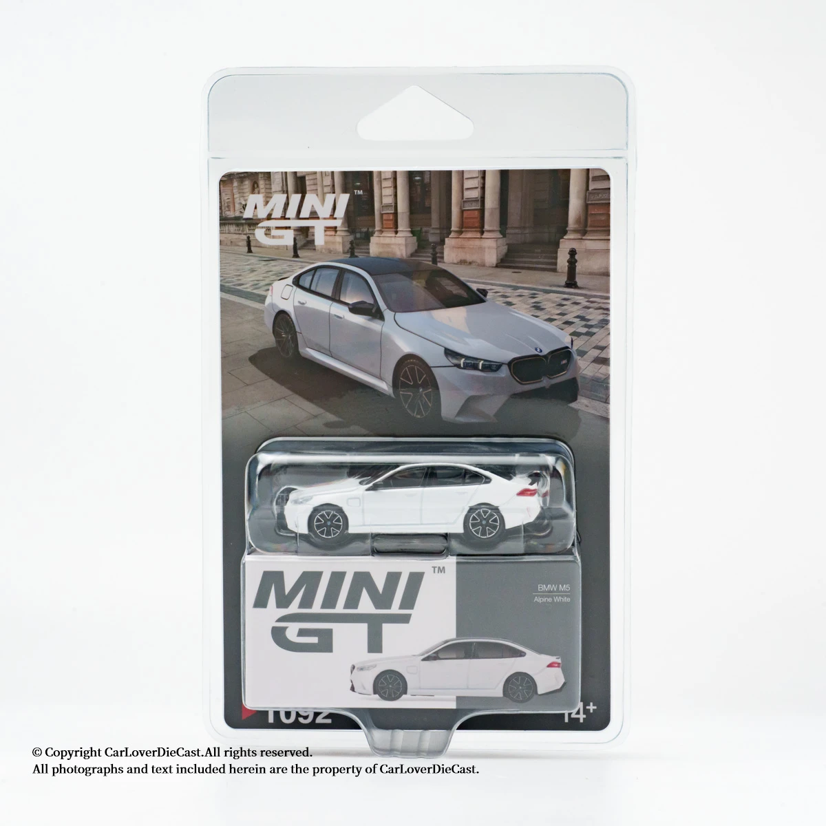 MINI GT 1:64 #1092 BMW M5 Alpine White Alloy Die Cast Car Model