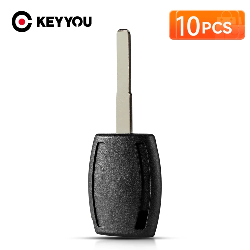 KEYYOU 10PCS Transponder Key Case HU101 Blade For Ford Fiesta Mondeo Focus C-Max S-Max Galaxy Kuga Remote Blank No Chip Cover