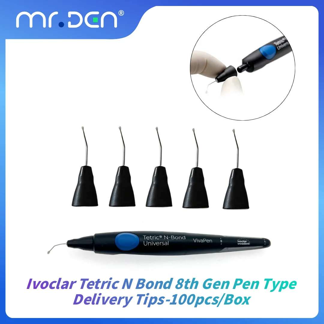 100Pcs/Box Voclar Tetric N Bond Delivery Tips 8th Gen Dental Adhesive Pen Type Original Dispensing Head