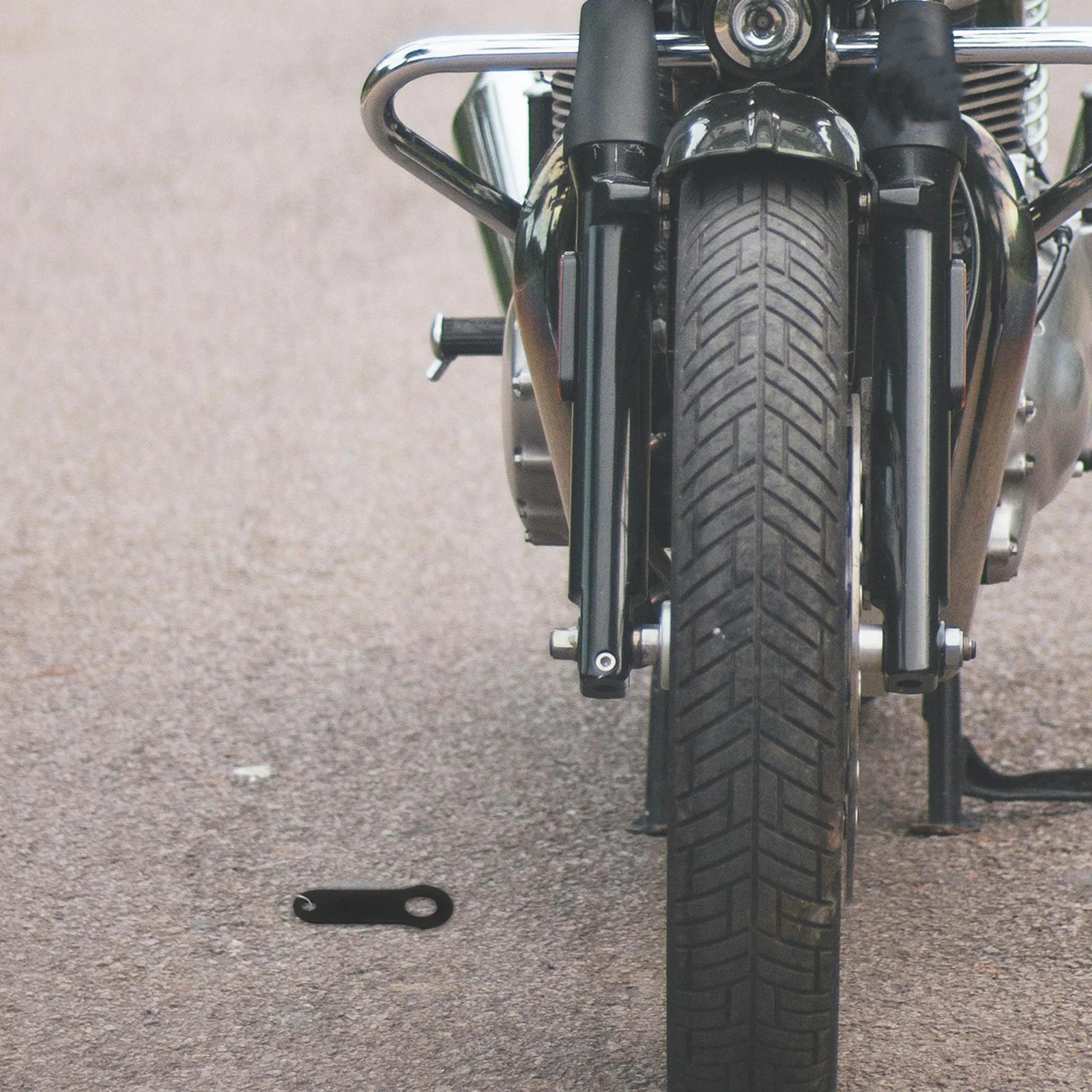 

1Set Motorcycle Bell Hangers Stainless Steel Brushed Polished Mounting Plate Lucky Riding Bell Keyring Compatible with Most