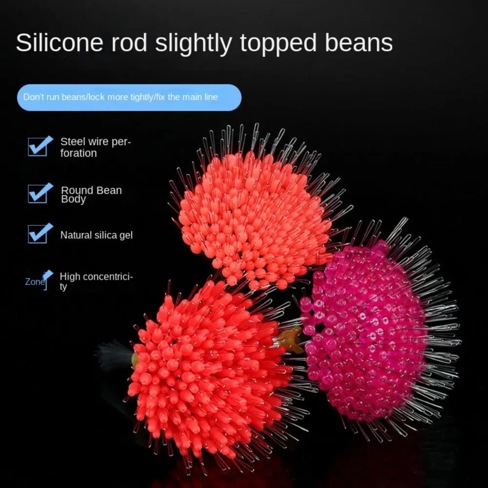 

Float Fishing Bobber Silicone Stopper Space Beans Anti-Strand Connector Fishing Line Resistance Fishing Accessories 100pcs/lot