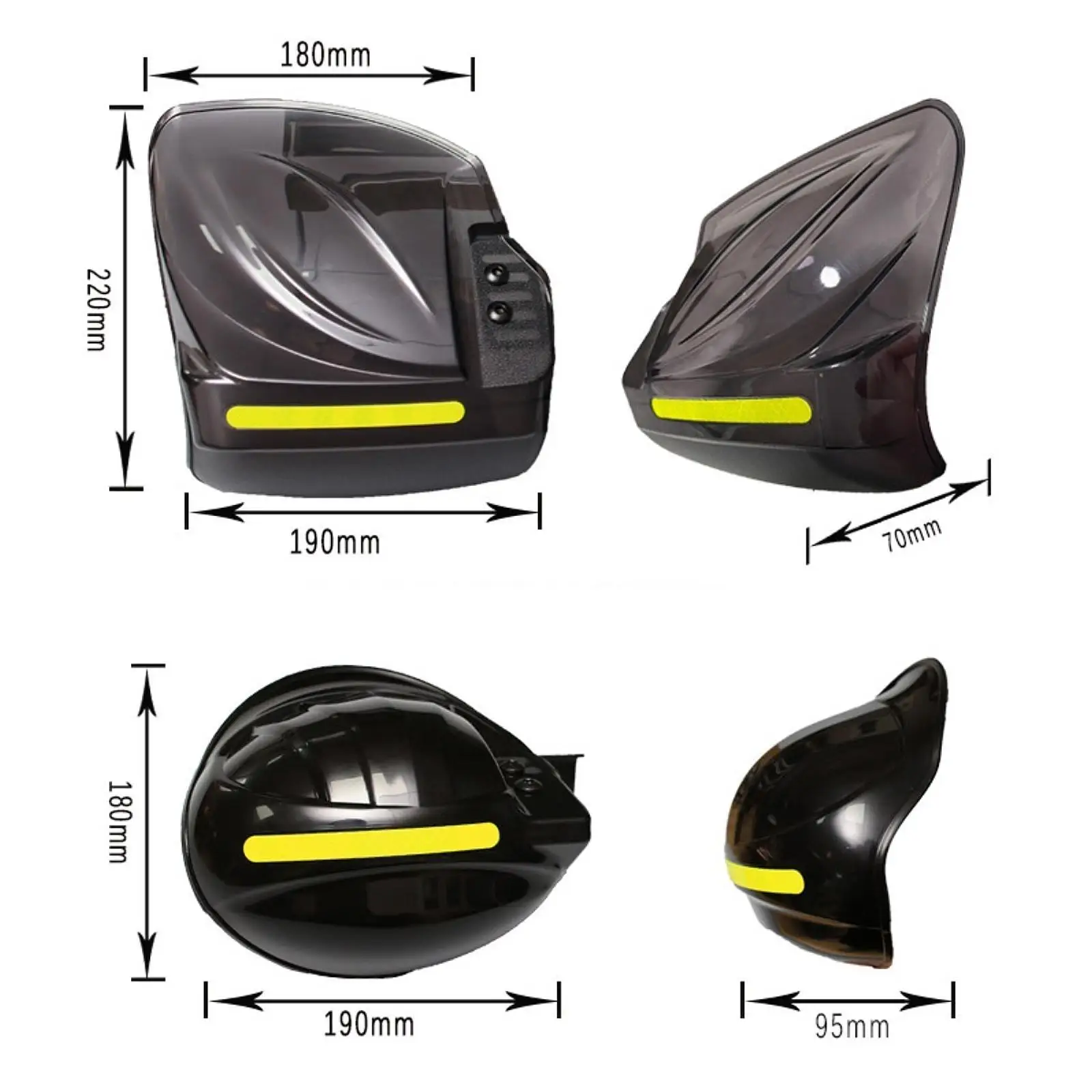 2x Motorcycle Hands Guards Protectors Windproof for Riders Accessories Practical Easy to Install Electric Bicycle Handguards view 6