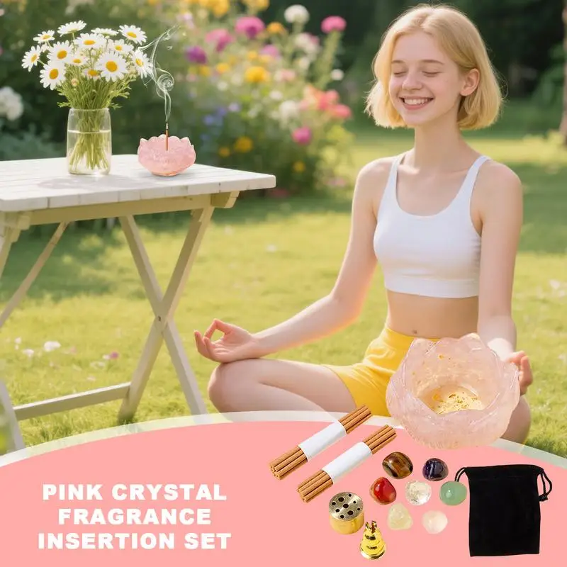 

Курильница, хрустальный держатель для благовоний, форма цветка, чаша для ловли пепла для дома, медитации, спальни, ароматерапии, гостиной