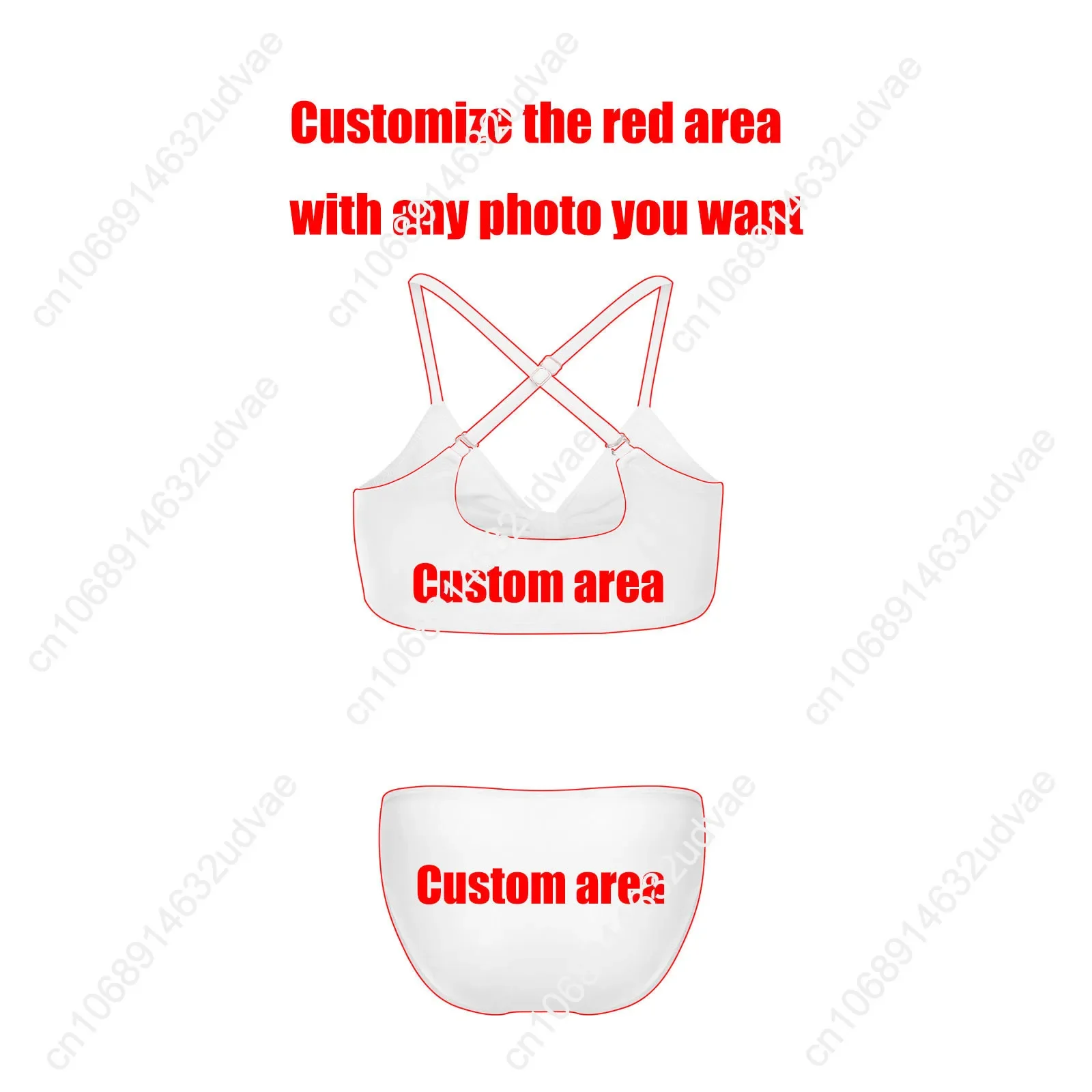 ملابس سباحة نسائية مخصصة بحمالات متقاطعة على طراز كاني ويست، بيكيني شخصي لحفلات حمام السباحة، ملابس شاطئ مخصصة