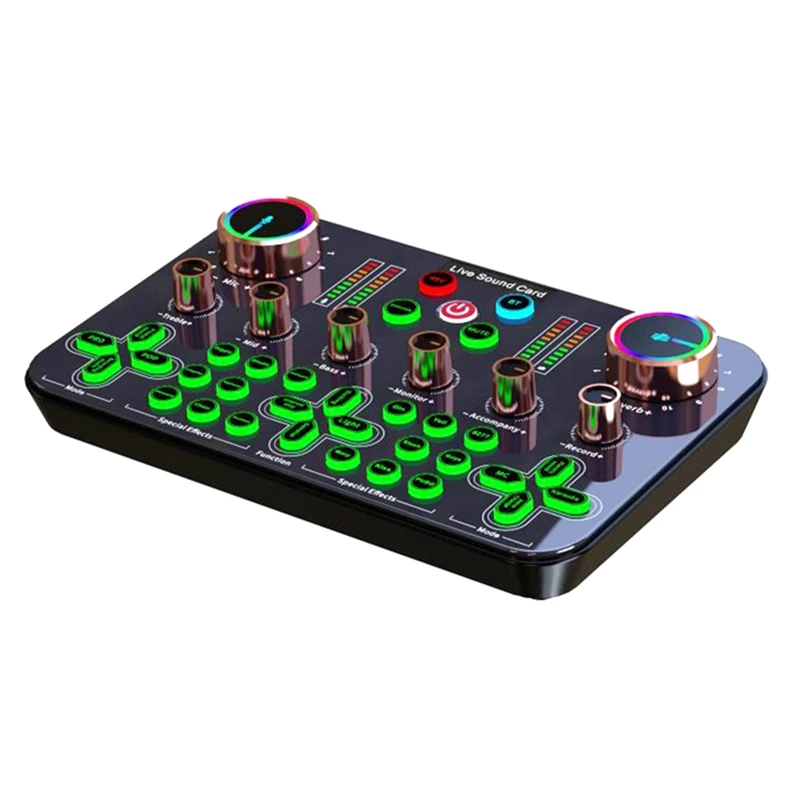 K600 Sound Card Professional Live Broadcast Equipment Parts Audio Sound Card Mixer Mobile Phone Computer Universal